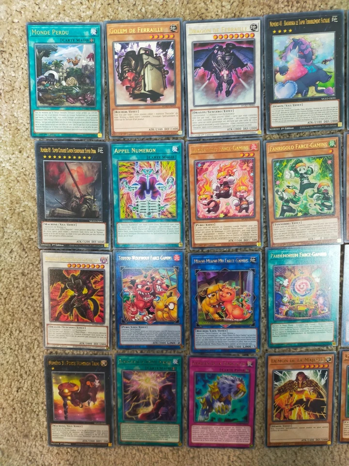 Lot 28 Cards Yu Gi Oh Fr Rare Lettres Gold Mged - Sending Zip - Image 2 of 3