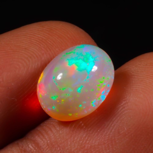 Terrific Quality Natural Ethiopian Opal Oval Shape Cabochon Loose Gemstone 3 Ct - Picture 5 of 6