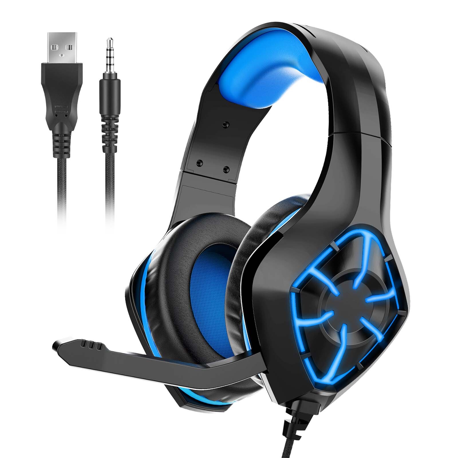 Gaming Headset Headphones with Noise Canceling Mic Comfort for Switch PC PS4 PS5-image