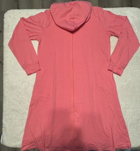 Long Zip Up Hoodie / Robe For Kids Pink Size 12 - Picture 1 of 8