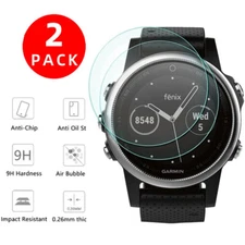 2X Premium Real Tempered Glass Screen Protector For Garmin Fenix 5S