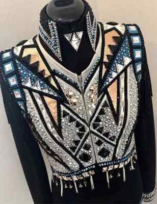 Chemise Western De Show équestre - Décorée De Strass Et