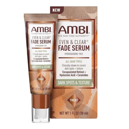 AMBI Even & Clear Facial Fade Serum, Hydroquinone Free, 1 oz