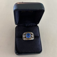 Sterling silver blue stone ring size 6