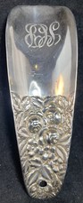 Stieff Rose Repousse Sterling Silver Shoe Horn Early Mark