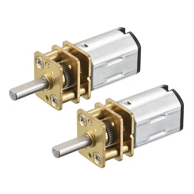 Micro Vitesse Réduction Engrenage Moteur DC 12V 1200RPM pour Voiture Paquet de 2 - Photo 1/4