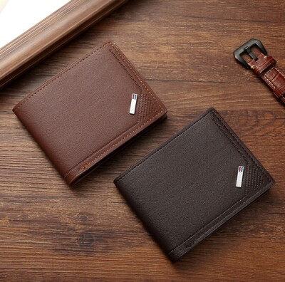 Herren Luxus Pu Leder Weich Geldbörse Kreditkartenetui Geldbörse Schwarz Braun Geschenk