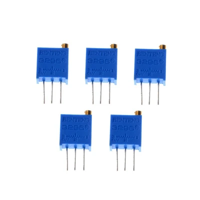 5x Potentiomètres Trimmer 3296W 3/8 - Multiturn, Montage PCB, 50R à 2M