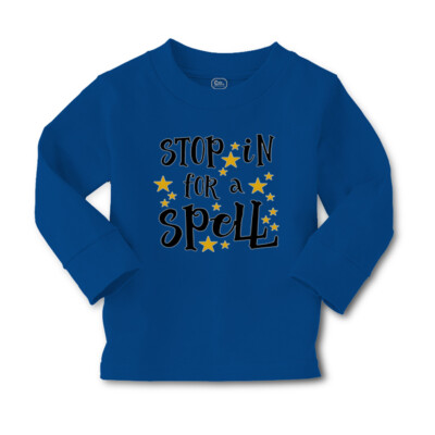 Kids Long Sleeve T Shirt Stop in for Spell Golden Star Girls & Boys Clothes