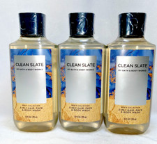 3 Clean Slate Mens Collection Bath Body Works 3IN1 Hair Face  Body Wash 10 oz