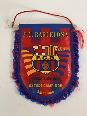 Fanion Vintage FC Barcelone - Banderin Du Barça - Collection Football Liga Espagnole