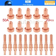 20Pcs 50A Plasma Consumables for Thermal Dynamics SL60-SL100 PK20 9-8215 9-8209