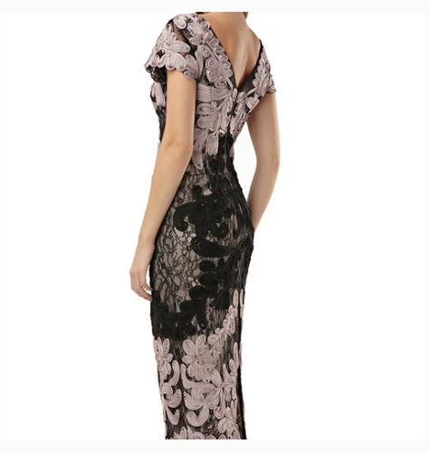 JS COLLECTIONS SOUTACHE LACE MIDI TWO 