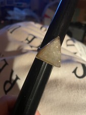 DESIGNER MODERNIST STERLING SILVER Natural QUARTZ RING Size 7 1/4