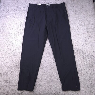 Onia 360 Tech Pants Men 38 38x30 Tapered Zip Ankle Stretch Black Performance NWT