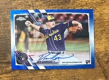2021 Topps Chrome Rookie Auto Blue Wave Refractors Drew Rasmussen /150 X14488