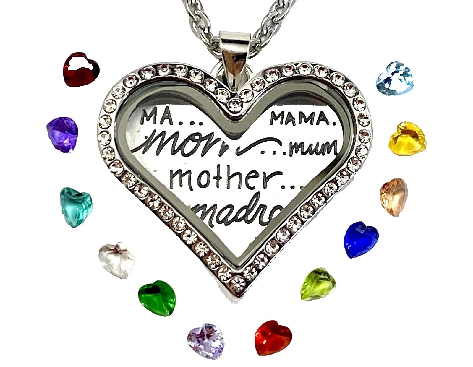 Crystal Locket Letters, Numbers & Words Fashion Necklaces & Pendants