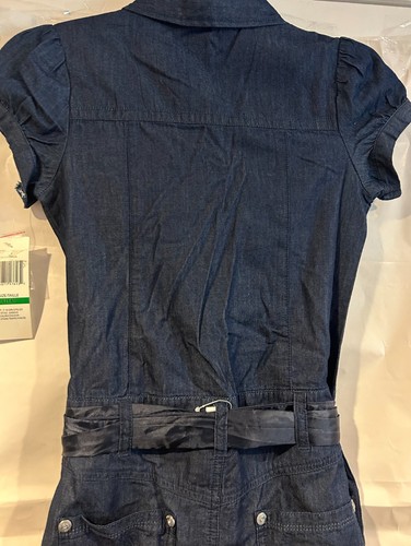 Guess Kids Girls Size L (14) Denim Dress with Ribbon Belt and Rhinestones - Picture 5 of 8