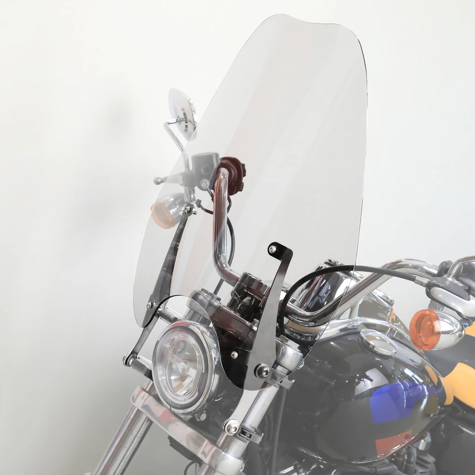 Windshield & Bracket 41mm Clamps For Harley Softail FXST Dyna Wide Glide 88-13 - Image 2 of 4