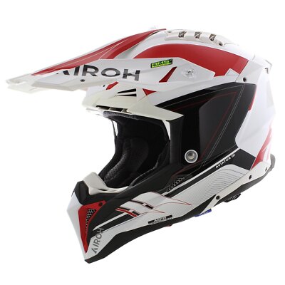 Airoh Helmet Aviator 3 AMS² Saber gloss red white black