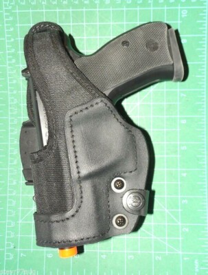 Front Line KNG931L-BK BFL LH Kydex Nylon Thumb Break Belt Holster CZ100 75D Comp