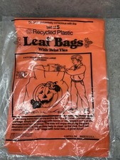 Vintage Sealed Pack 5 XL Pumpkin Leaf Recycli...