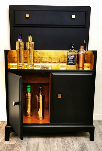 STAG Minstrel Drinks Sideboard Vintage Cocktails Cabinet Custom Spray - Picture 4 of 8