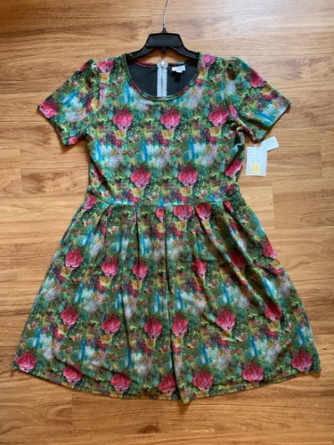Lu La Roe Womens Size 3XL Green Floral Dress New With Tags NWT - 第 1/7 張圖片