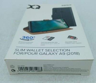 XQISIT Slim Wallet Selection Hülle für Galaxy A9 (2018) - Schwarz. PC304