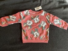 NWT Disney Christmas Mickey Mouse Red Jogger Set 18 Months Drawstring Pants