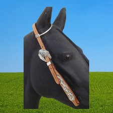 Einohr Western Show Trense Silber, Western Kopfstück Silver VB