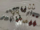 Vintage Costume Jewelry 12 Earrings All Wearable Lot