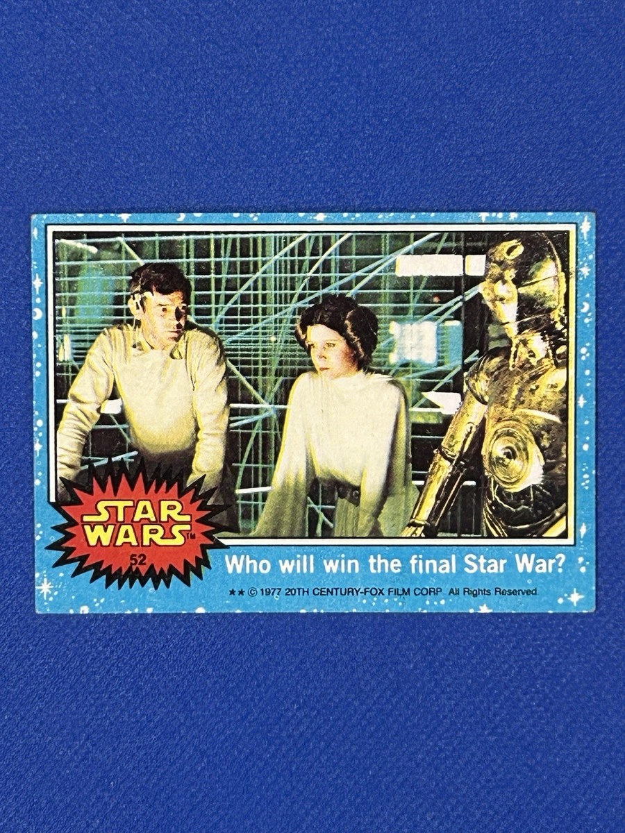 1977 Star Wars Blue Series Trading Card #52 - Who will win the