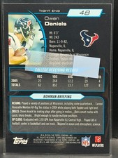 2006 Bowman Chrome OWEN DANIELS RC #48 Houston Texans Rookie Card | SAVE40%. rookie card picture