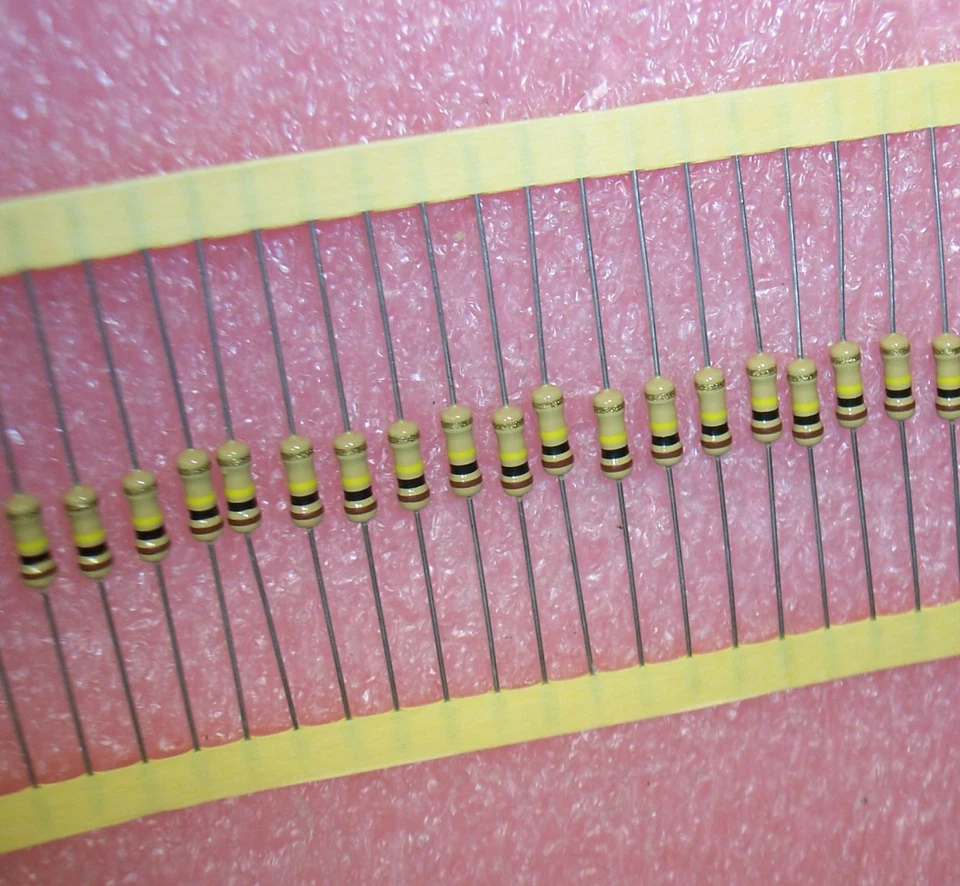QTY (100) 100K Ohm 1/2W 5% CARBON FILM RESISTORS 5053CX100K0J12AFX PHILIPS/MEPCO - Image 1 of 4