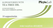 Vaginal Hygiene Suppositories With Tea Tree Oil 10 Count by PhytoLab