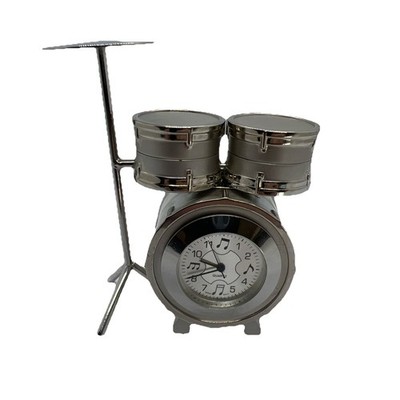 Trommel Replik Tischuhr in Box How Alpine Silver