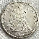 1877-CC Seated Liberty Half Dollar CARSON CITY 50c 90% Silver US Coin