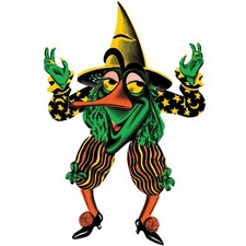 Vintage Halloween 34-inch Jointed Witch Goblin