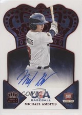 2015 USA Baseball Crown Royale Red Signatures 2/50 Michael Amditis #25 Auto 0b5