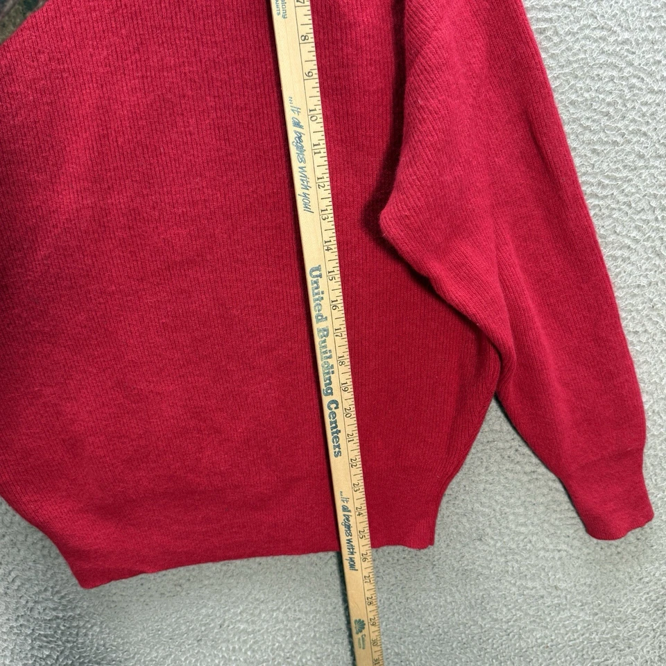 Suéter De Colección The Limited Para Mujer Medio Rojo Tejido Corderos Lana Conejo Mezcla de Pelo Foto 4 de 4