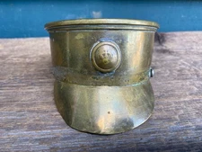 Vintage Heavy Brass 1916 WW1 Trench Art Shell Casing World War Hat Cap