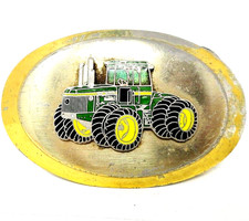 John Deere Tractor Promo Belt Buckle Farming Farmer Agri Vintage 80s   .DBD10
