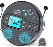 Portable CD Player with 2000mAh Rechargeable Battery-Bluetooth Connect CD Pla...