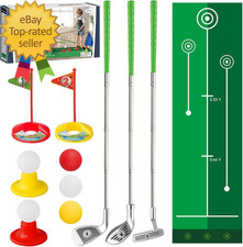 Set da golf giocattolo retrattile per bambini mazze da golf con tappetino e borsa portaoggetti