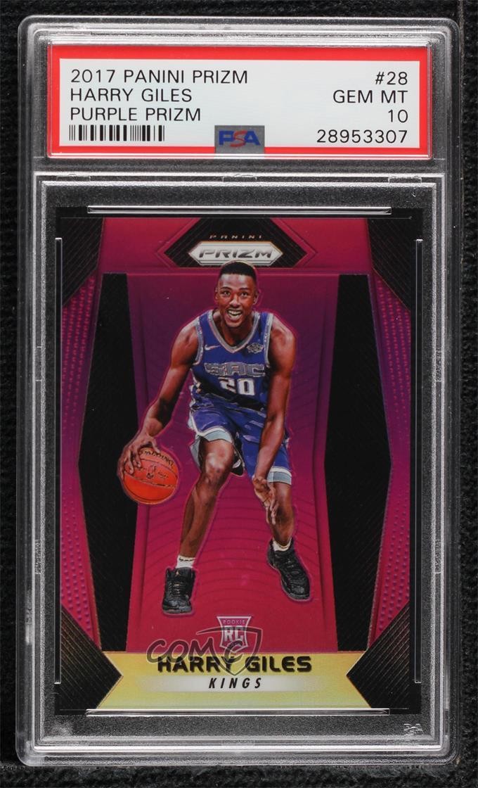 2017-18 Panini Prizm Purple /75 Harry Giles #28 PSA 10 GEM MT Rookie RC 00d4