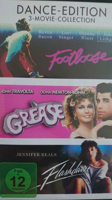 FOOTLOOSE / GREASE / FLASHDANCE (3 DVDS) NEU+OVP DANCE EDITION MOVIE COLLECTION