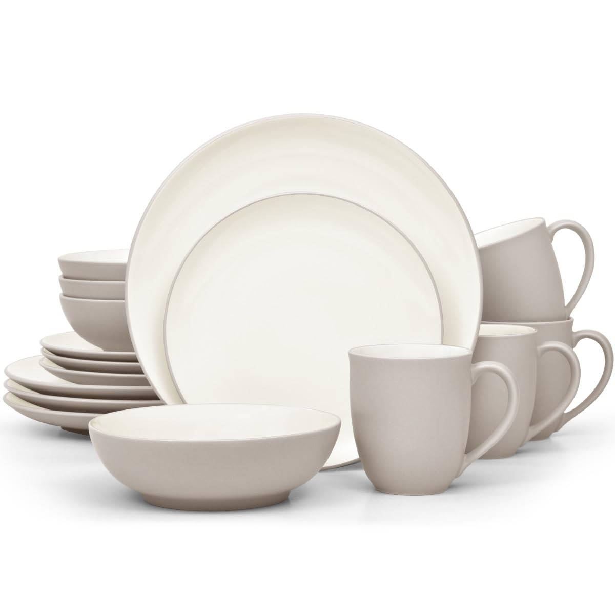 Noritake Colorwave Sand 16-Piece Coupe Set, Service for 4 in