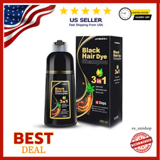 Hair Dye Shampoo 3 in 1 Hair Shampoo Instant Hair Dye Herbal Ingredients Gift US