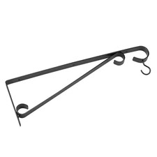 15 In. (381 Mm) X 5-3/8 In. (137 Mm) Black Metal Ornamental Bracket